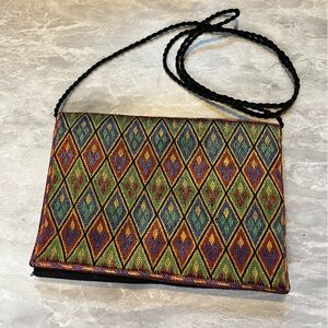 Colorful Afghan Geometric Patterned Crossbody Bag